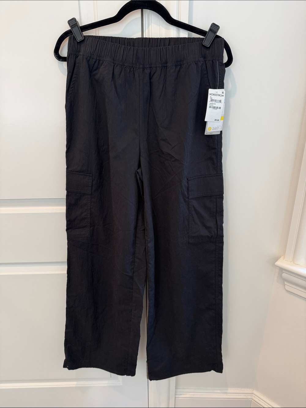 Zella Black Cargo Pull-On Pants Size S NWT